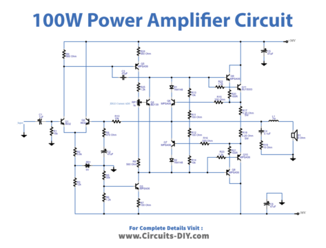 100 Watt Amplifier Circuit