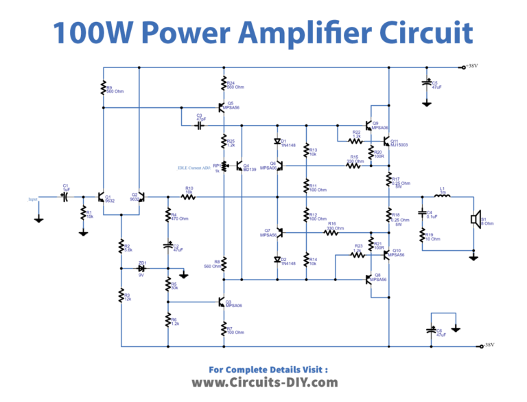 100 Watt Amplifier Circuit