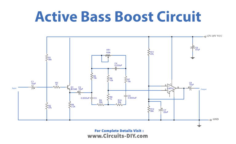 Active Bass Boost Circuit Using Lm741 9696