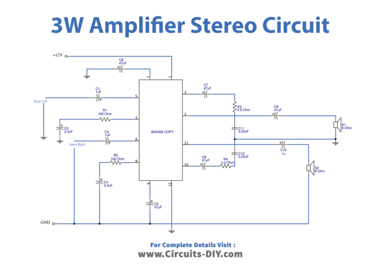 Ba5406 3w Stereo Amplifier Circuit