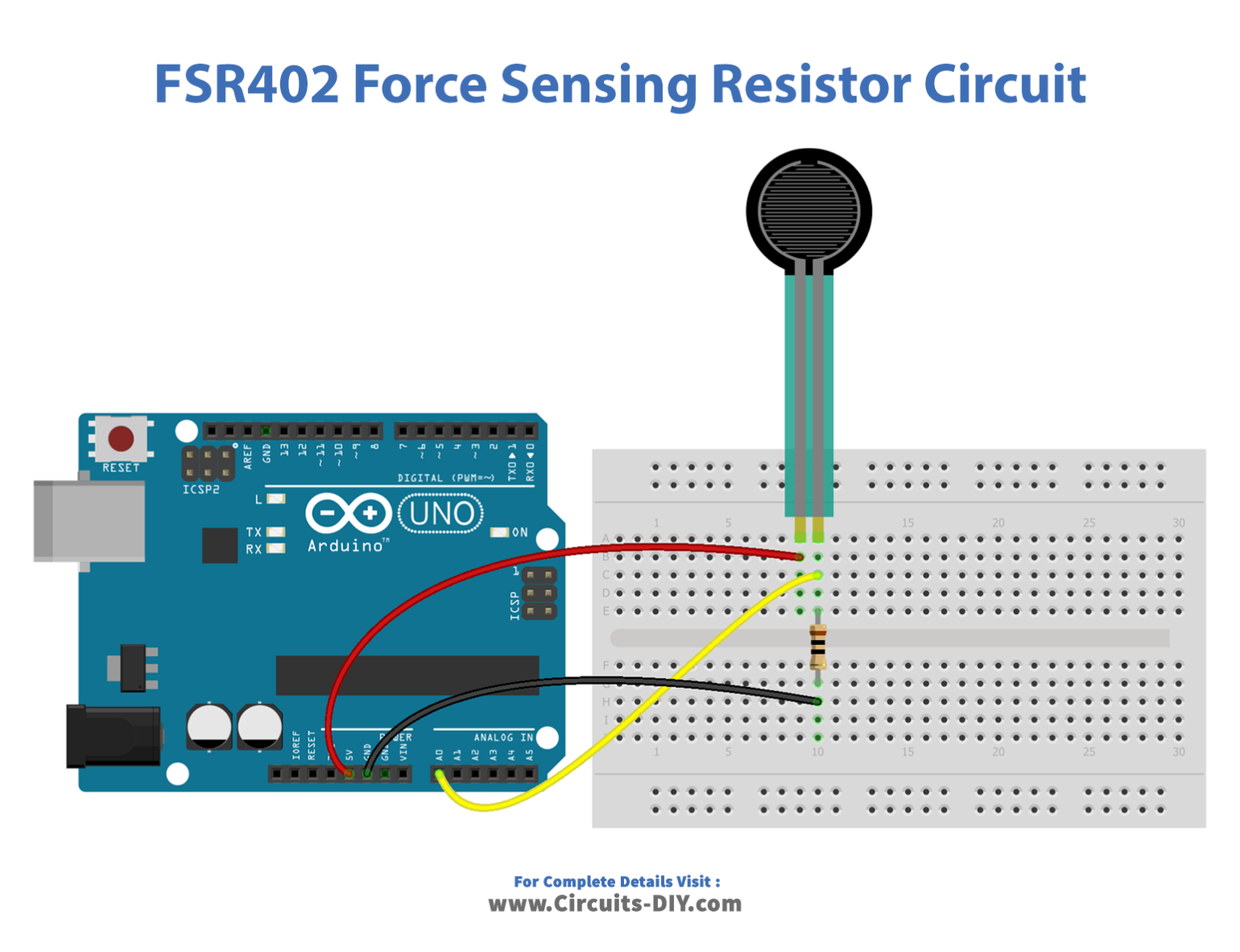 FSR402 Force Sensing Resistor - Arduino Tutorial