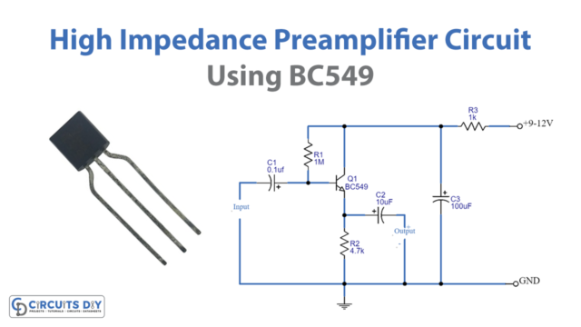 High Impedance Preamplifier using a Transistor