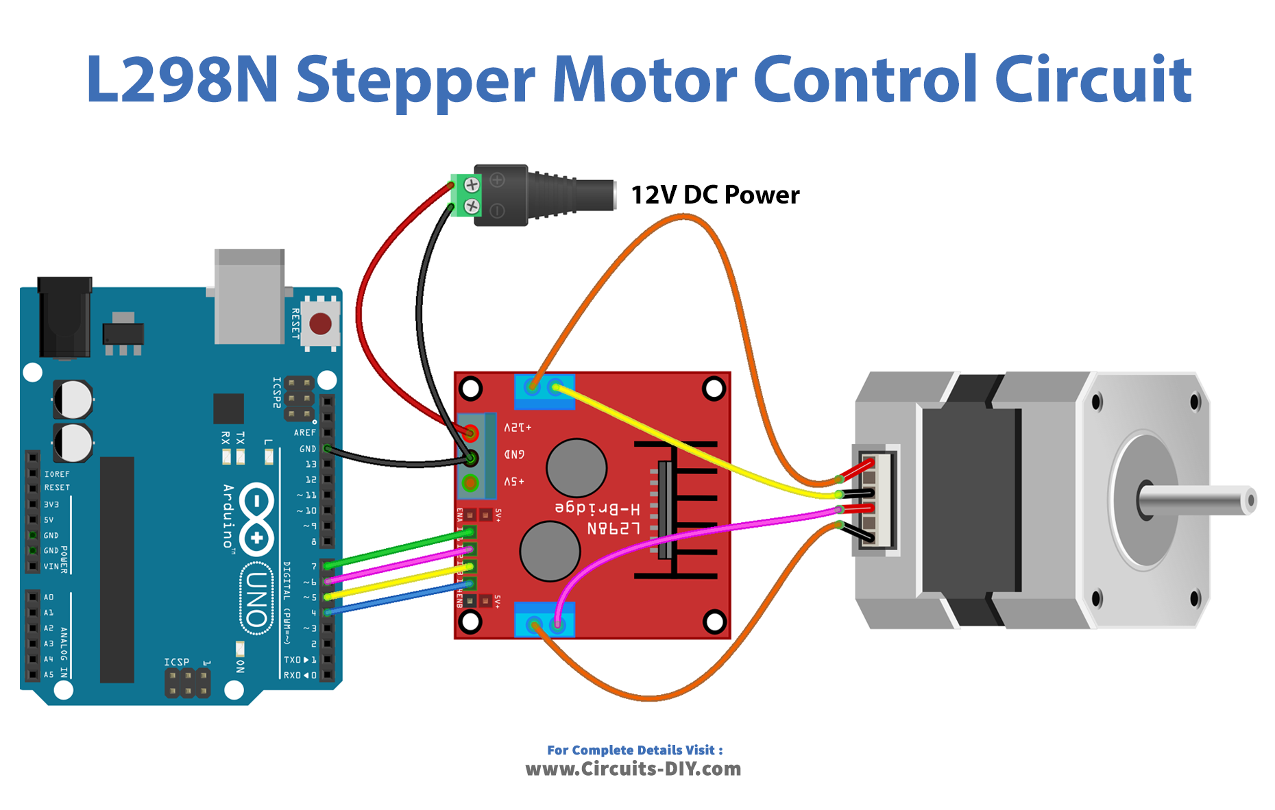 Stepper Motor using L298N Driver - Arduino Tutorial