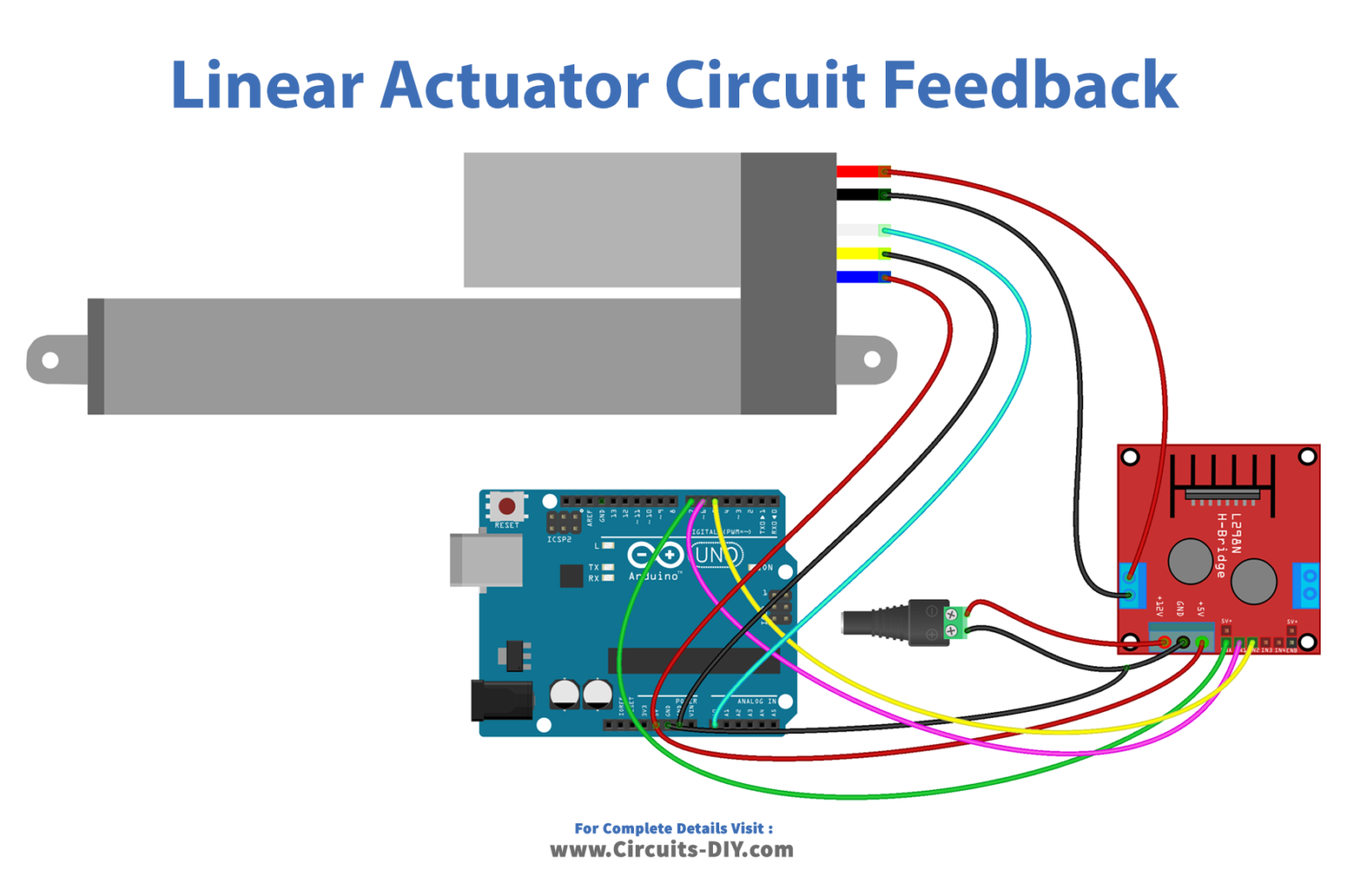 Linear Actuator With Feedback - Arduino Tutorial