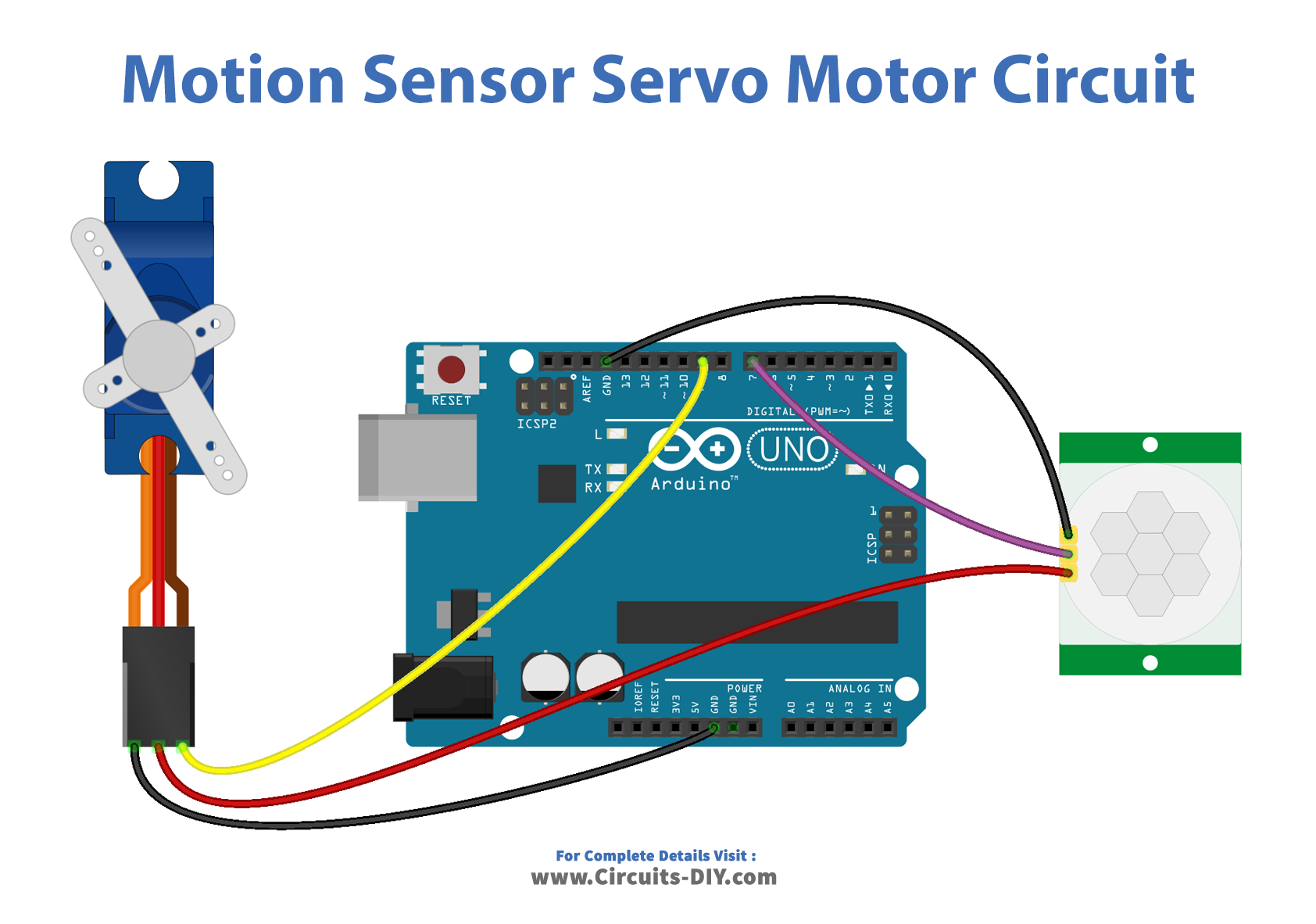 Motion Sensor with Servo Motor Arduino Tutorial