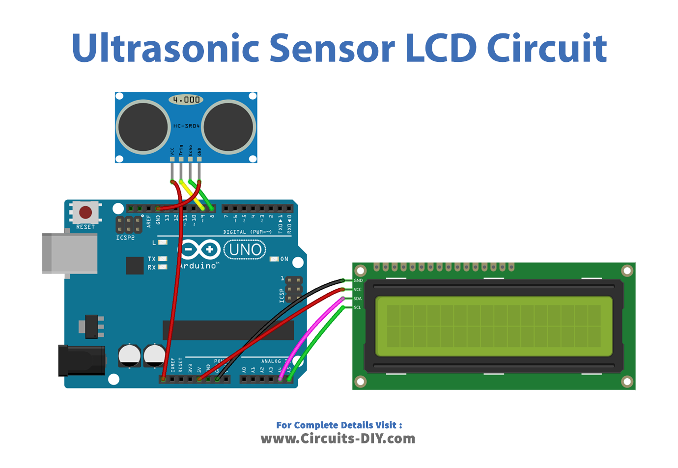 Ultrasonic Sensor with LCD - Arduino Tutorial