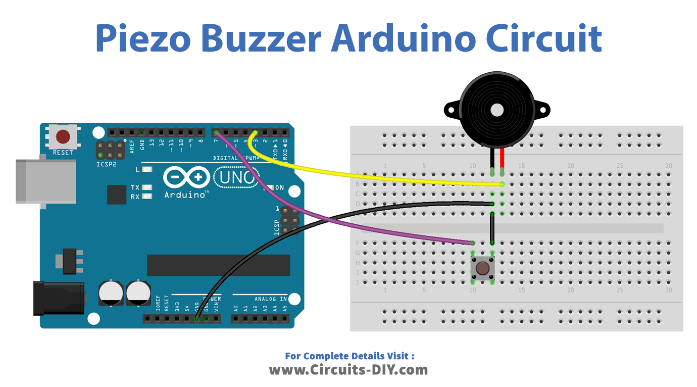 Piezo Buzzer with Button Arduino Tutorial