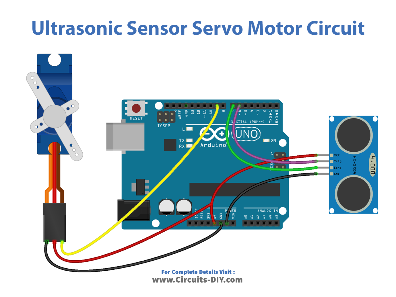 Ultrasonic Sensor With Servo Motor Arduino Tutorial 3363