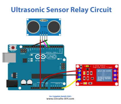 Ultrasonic Sensor with Relay - Arduino Tutorial