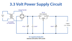 3.3V DC Power Supply Using L78L33 IC