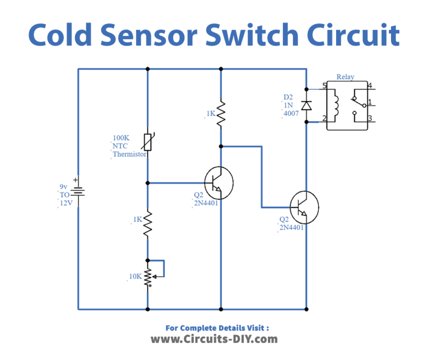 Cold Sensor Switch using NTC Thermistor