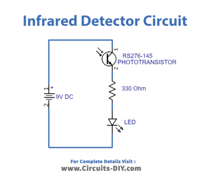 Infrared Detector Circuit using Phototransistor