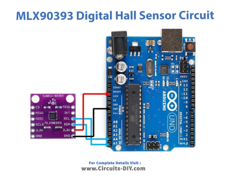 Interface MLX90393 Digital Hall Sensor Module with Arduino