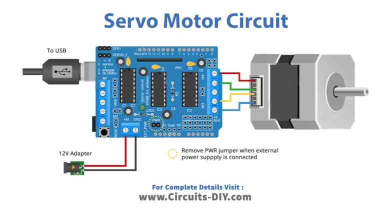 Controlling DC, Stepper & Servo with L293D Motor Driver