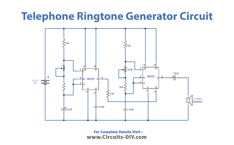 Telephone Ringtone Generator Using 555 Ic