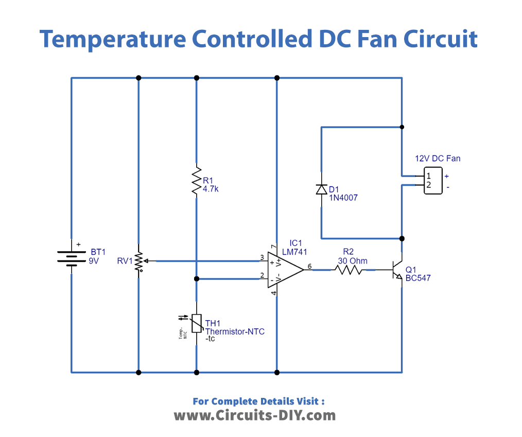 Simple Temperature Controlled DC Fan