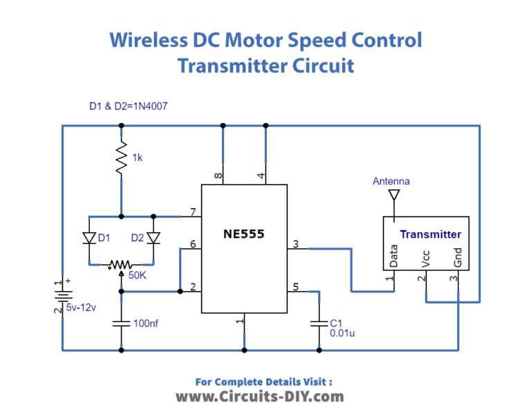 RF Wireless PWM DC Motor Speed Controller