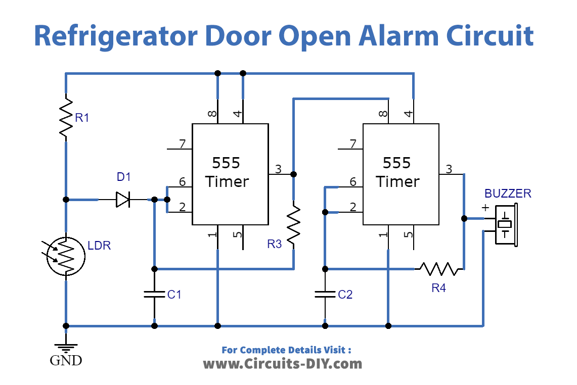 How to Make a Refrigerator Door Open Alarm Circuit