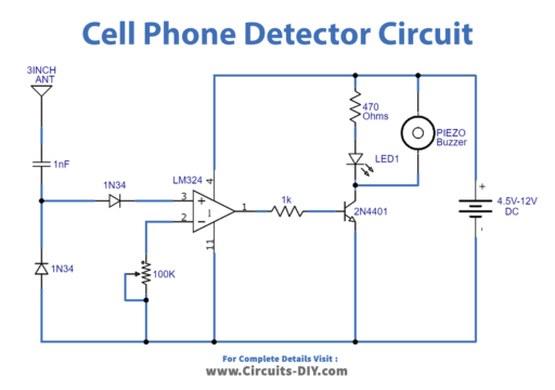 Easy Cell Phone Detector Using LM324 IC