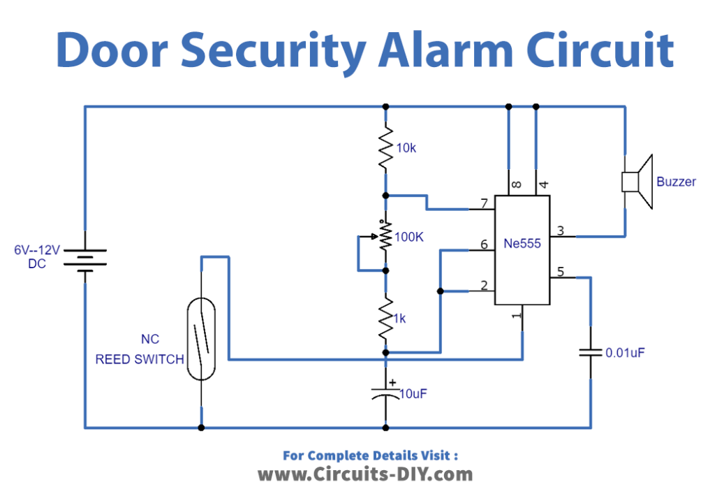 Door Security Alarm with Reed Switch