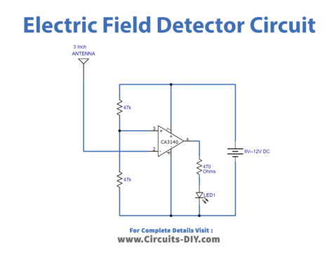 Electric Field Detector using CA3140 IC