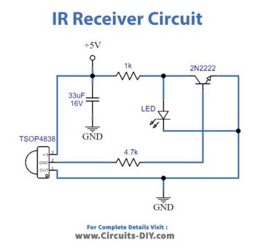 IR Receiver TSOP4838 Circuit