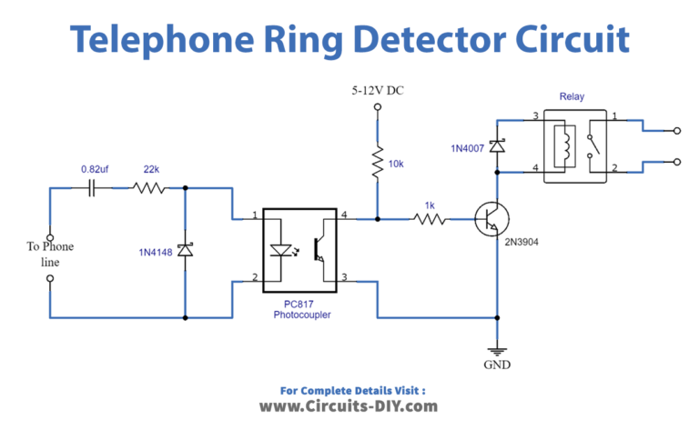 Telephone Ring Detector using PC817 Optocoupler