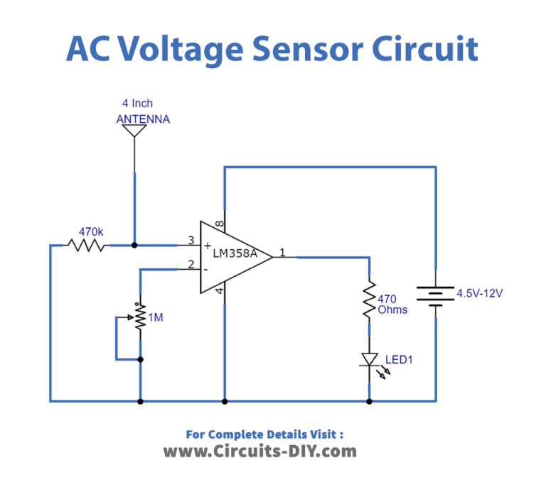 Non-Contact AC Voltage Sensor Using LM358