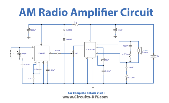 ZN415 AM Radio with TDA2822M Amplifier