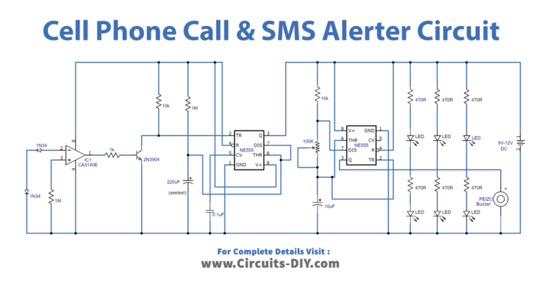 Cell Phone Call & SMS Alerter using CA3140