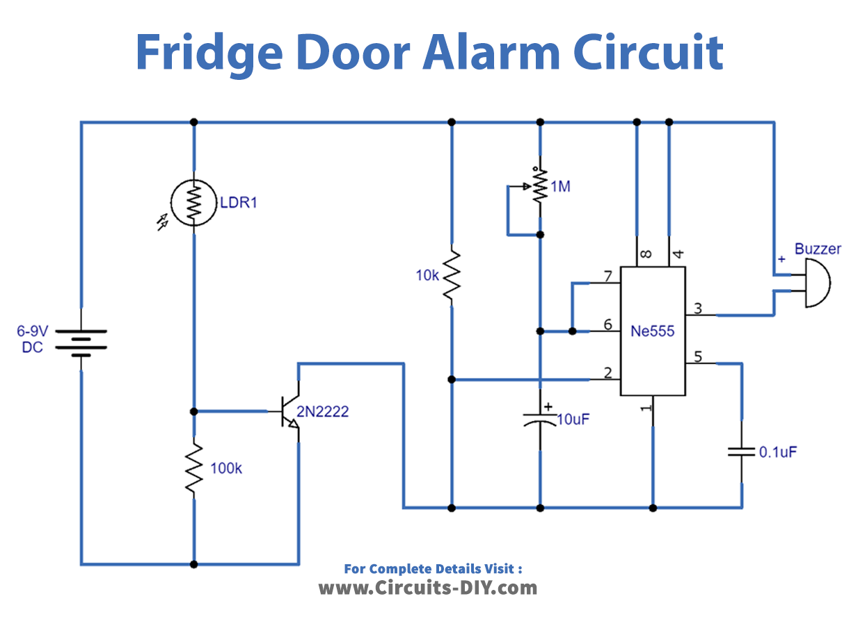 Fridge Door Alarm using an LDR