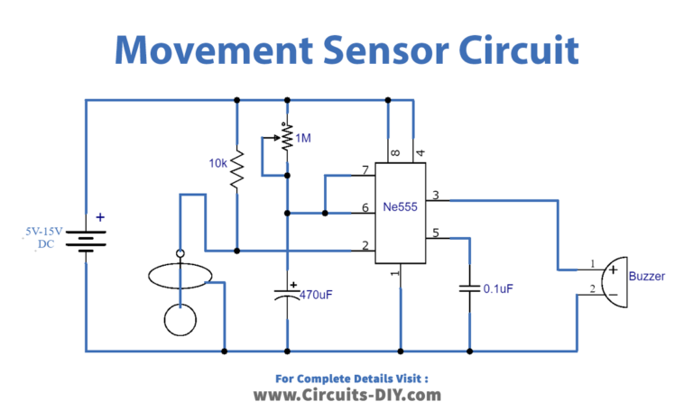 Movement Sensor Alarm with 555 Timer IC