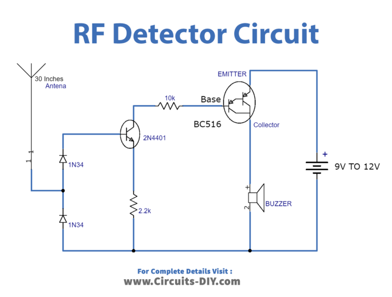 RF Detector using BC516 PNP Darlington Transistor