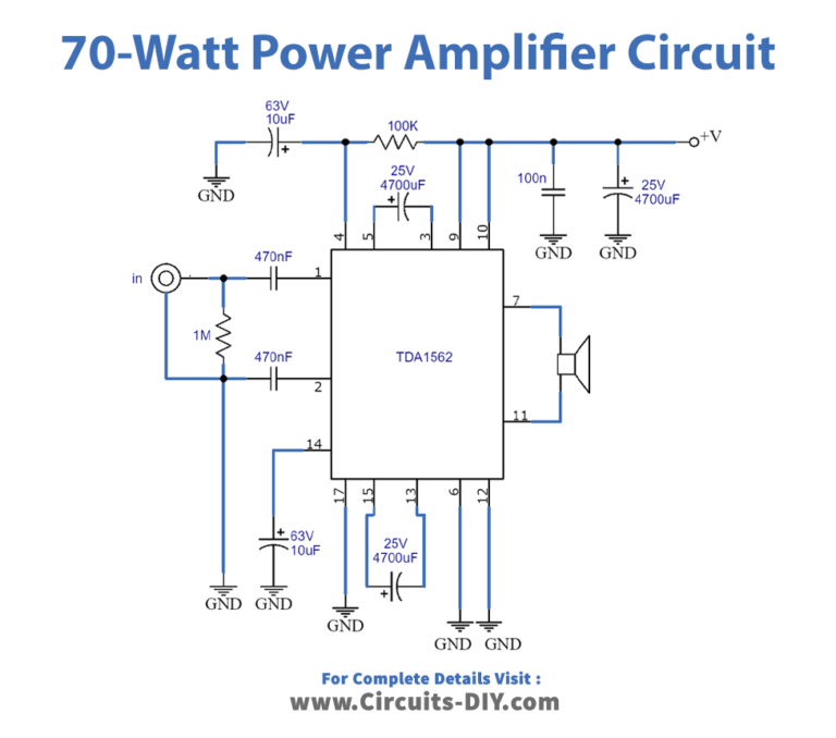 70-Watt High-Efficiency Power Amplifier Circuit using TDA1562