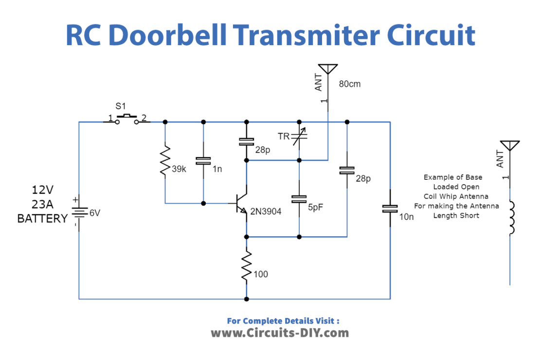 Wireless RF Remote Control Doorbell