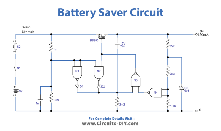 Battery Saver Circuit BS250 CD4093