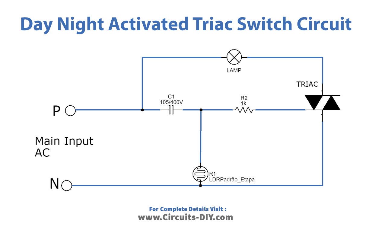 Day Night Activated Triac Switch Circuit 5654