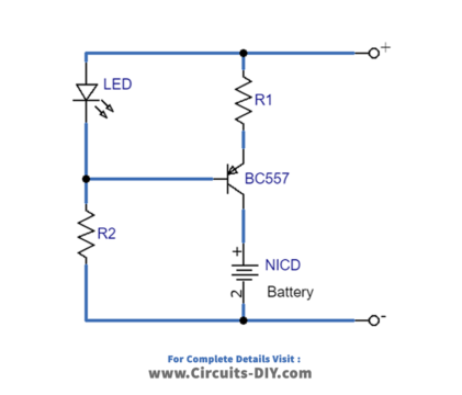 NiCd Battery Charger Circuit using Transistors