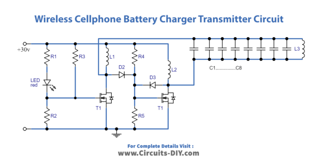 Wireless Cellphone Battery Charger Circuit