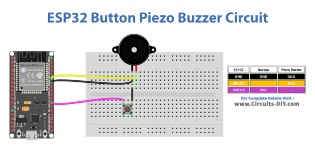 ESP32 Tutorial - Button Piezo Buzzer